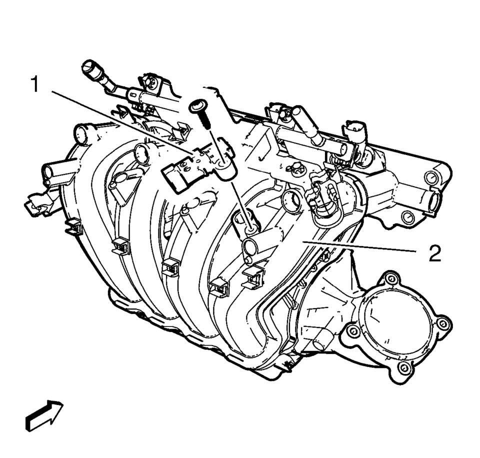 Remove the intake manifold absolute pressure sensor bolt.