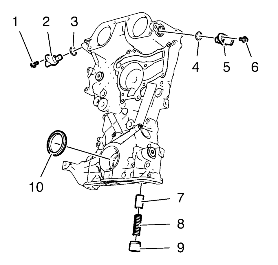 Remove the intake camshaft position sensor bolt (1).