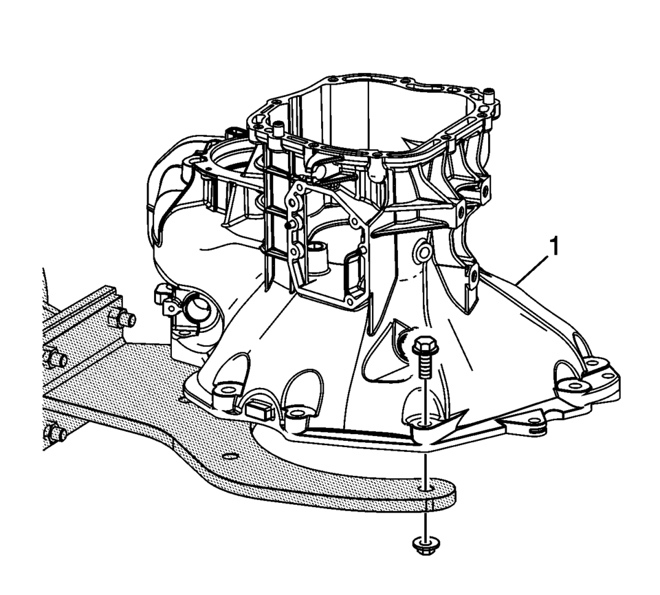 Install the clutch and differential housing assembly (1)