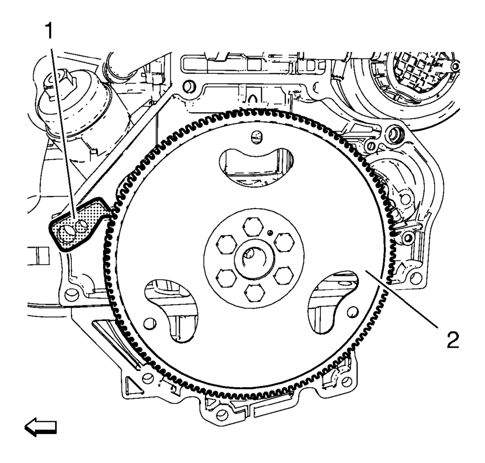 Install the EN-652 holder  (1) to hold the automatic transmission