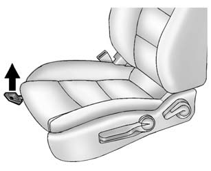 To adjust a manual seat: