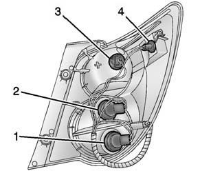 Sedan Taillamp Shown, Hatchback Taillamp Similar