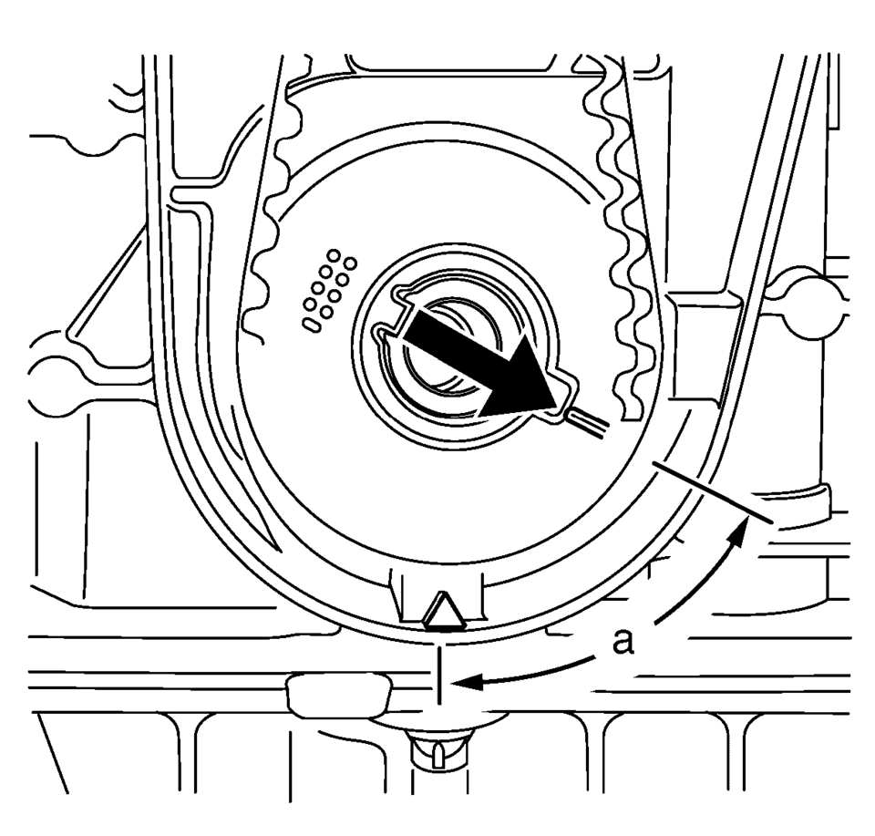 Set the crankshaft in direction of engine rotation to 60 degrees