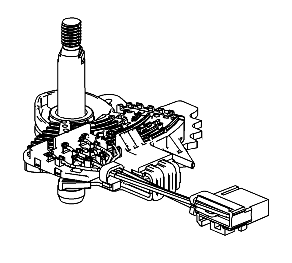 The transmission shaft position switch assembly is a sliding contact switch