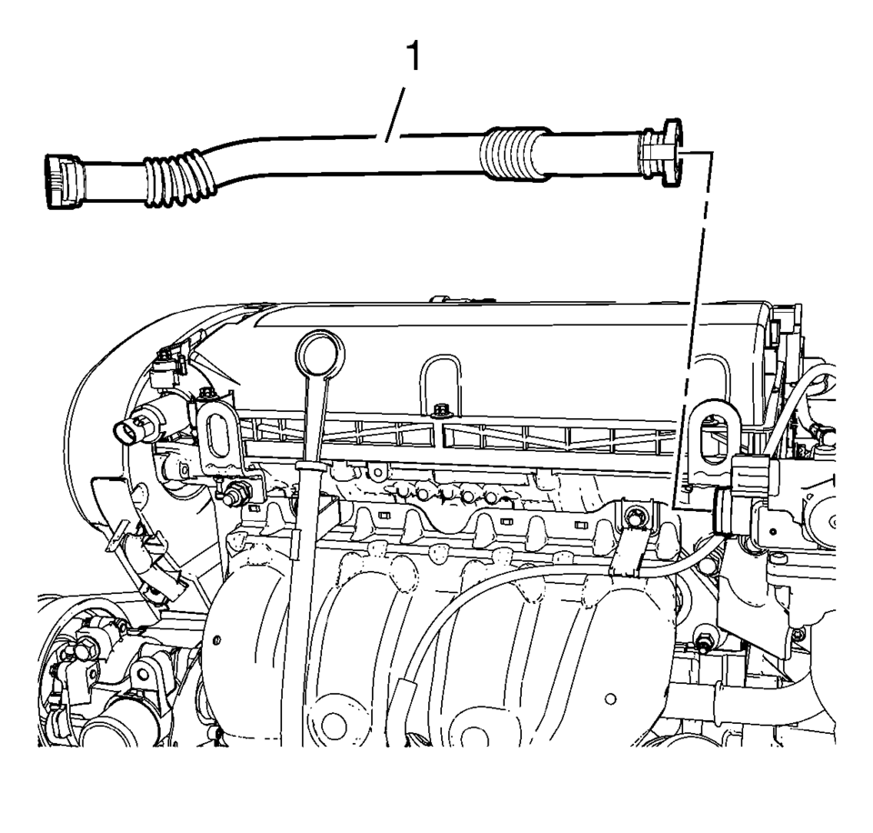 Disconnect the secondary air injection pump pipe (3) from the secondary