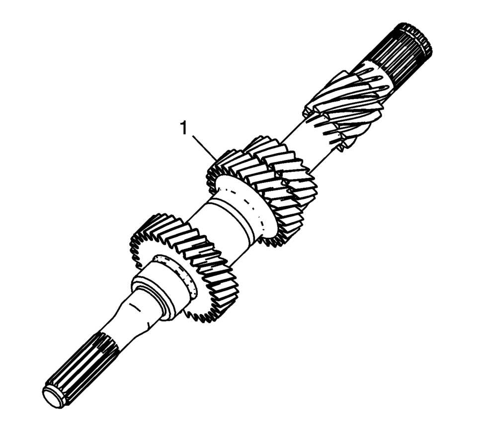 Clean the input shaft (1) in a suitable solvent.