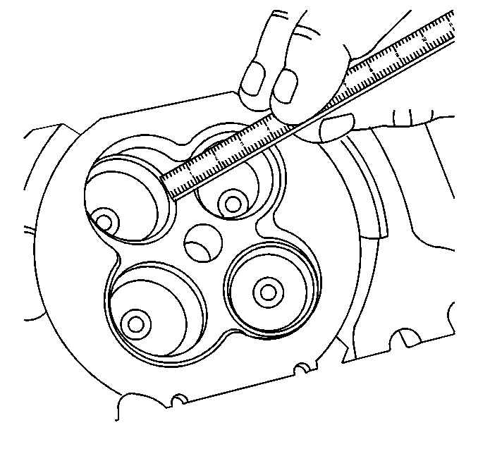 Measure the valve seat width in the cylinder head using a proper scale.