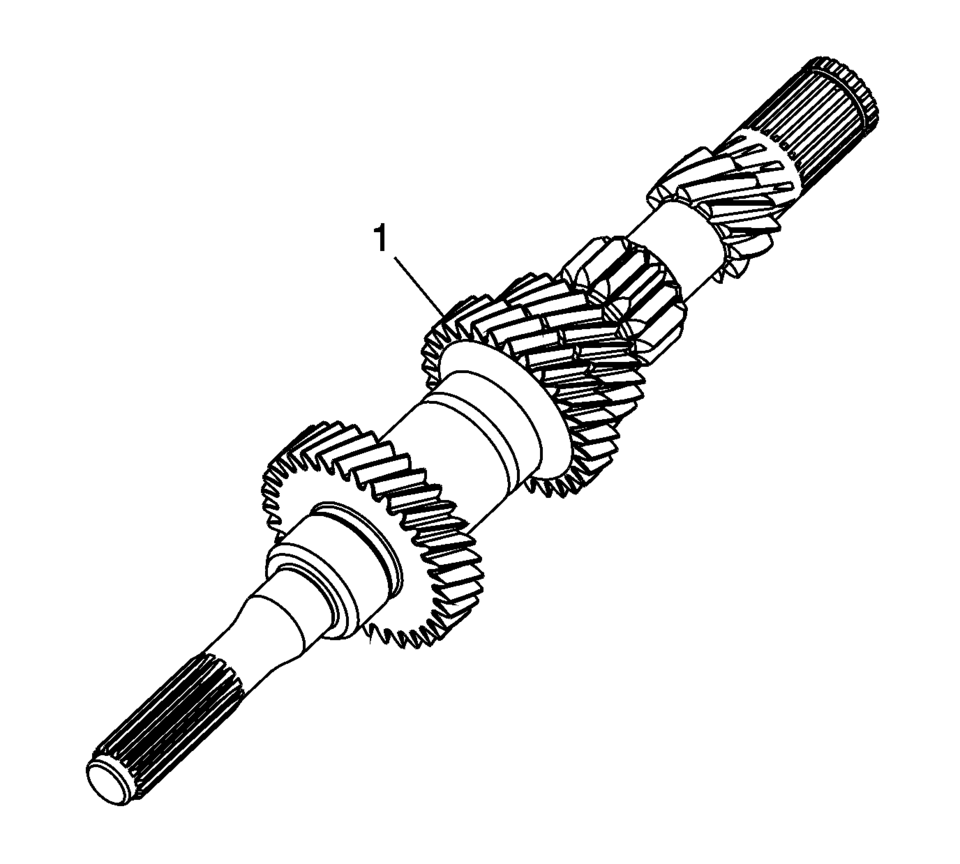 Clean the input shaft (1) in a suitable solvent.