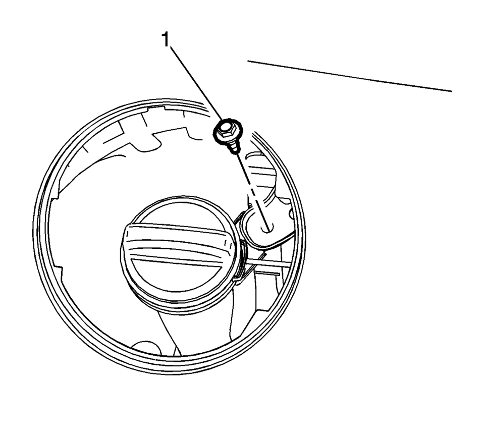 Remove the fuel filler door housing. Refer to Fuel Tank Filler Door