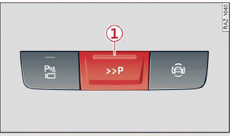 Fig. 137 Center console: park assist plus button