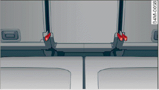 Fig. 82 Luggage compartment: release straps