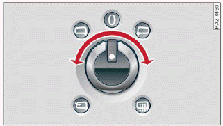Fig. 41 Driver's door: knob for the exterior mirrors