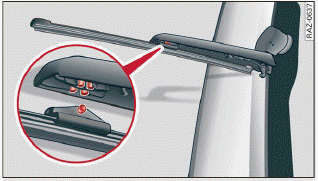 Fig. 48 Rear window wiper: installing the wiper blade