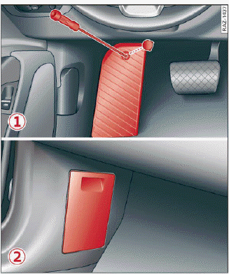 Fig. 190 Driver's side footwell