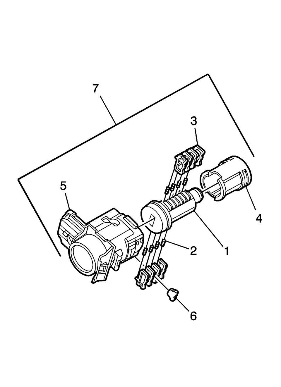 The door lock cylinder uses 8 of the 8 cut positions. The tumbler positions are