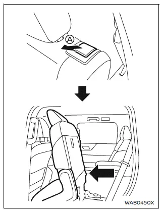 Nissan Armada second row seat tilt and slide for third row access