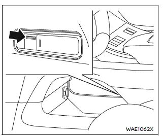 Nissan Armada microSD card slot location in lower center console tray