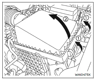 Nissan Armada air cleaner housing and filter replacement process