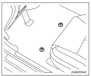 Nissan Armada front floor mat positioning example