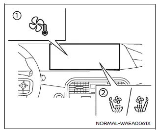 Nissan Armada automatic climate control system interface example