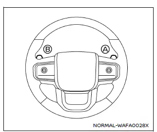 Nissan Armada paddle shifters on steering wheel for manual gear control