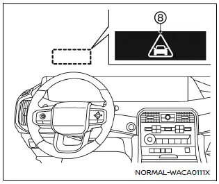 Nissan Armada HUD display layout and driver view projection