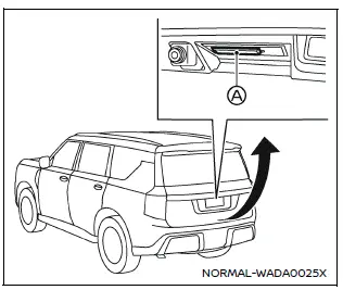 Nissan Armada manual liftgate opening handle and switch