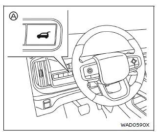 Nissan Armada instrument panel power liftgate control switch