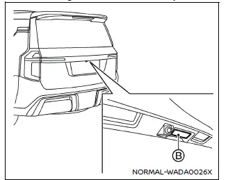 Nissan Armada liftgate exterior opener switch location