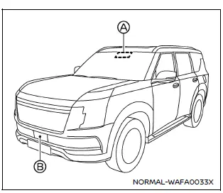 Nissan Armada automatic emergency braking system detection of vehicles pedestrians and cyclists example