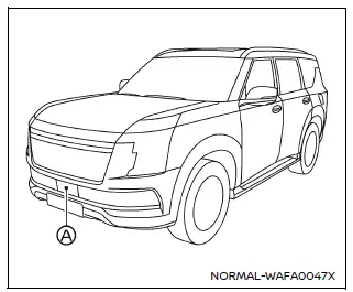 Nissan Armada I-FCW system detecting vehicles ahead example