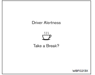 Nissan Armada driver alertness system monitoring driving behavior example