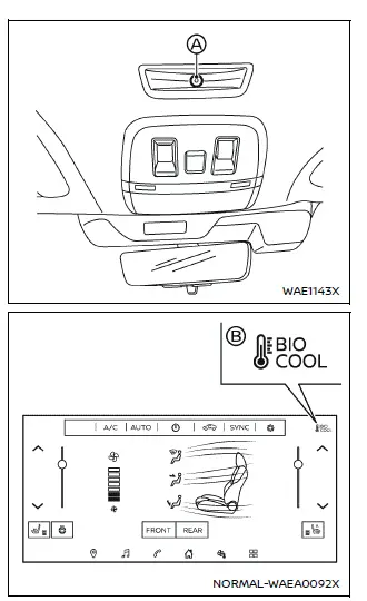 Nissan Armada biometric cooling infrared sensor system illustration