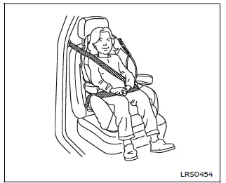 Nissan Armada booster seat front passenger positioning