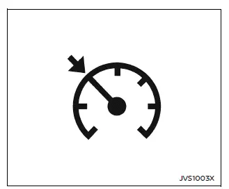 Nissan Armada cruise control warning indicator and system status display