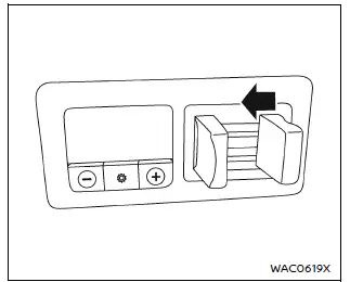 Nissan Armada trailer brake controller unit adjustment interface