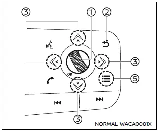 Nissan Armada vehicle information display Type B interface