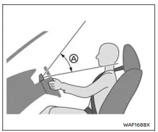 Nissan Armada driver monitor camera detection range and driver positioning example