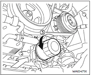 Nissan Armada oil filter removal and installation example
