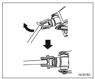 Nissan Armada jack rod assembly installation into jack mechanism
