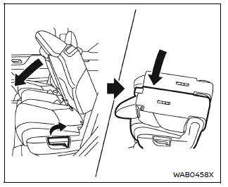 Nissan Armada second row seats folded flat for cargo space