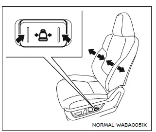 Nissan Armada seat massage function control button