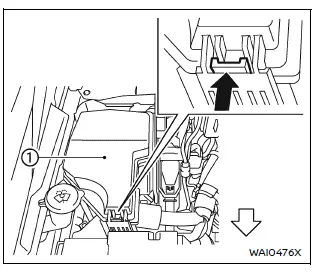Nissan Armada engine compartment fuse box location and layout