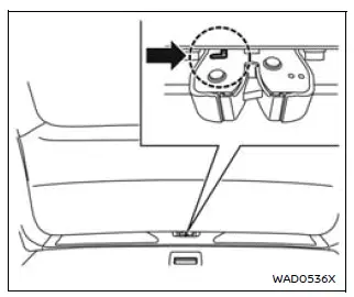 Nissan Armada emergency liftgate release lever location inside cargo area