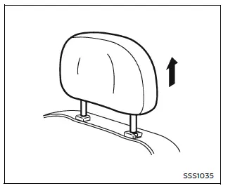 Nissan Armada non adjustable head restraint locked position
