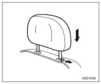 Nissan Armada head restraint raising movement