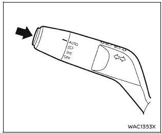 Nissan Armada high beam assist system example display