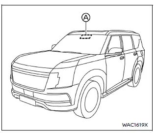 Nissan Armada high beam assist switch and indicator display