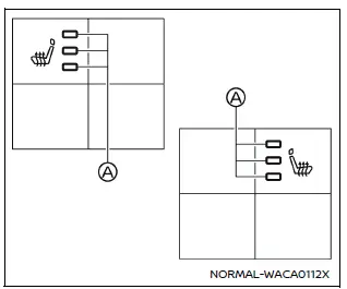 Nissan Armada front heated seat switch control panel
