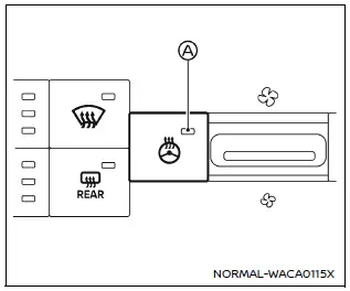 Nissan Armada heated steering wheel physical switch location